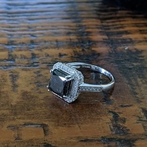 2.56 Carat Black Diamond Ring